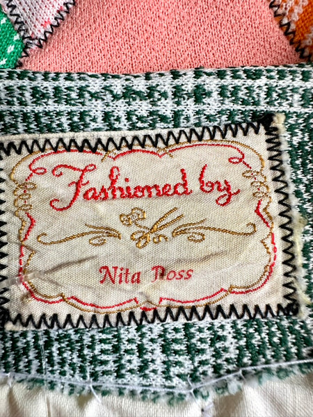 NITA ROSS HANDMADE Crazy Quilt Vintage 70s Patchwork Jacket • Lg. to XL