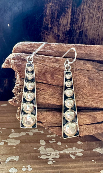 PINBALL BUBBLES Sterling Silver Statement Earrings