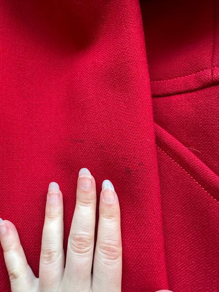 DON LOPER Beverly Hills Vintage 50s Fur Trim Dress and Coat Set • Large