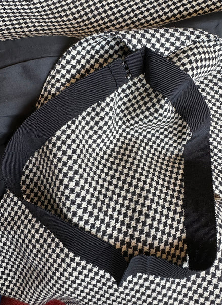 EMANUEL UNGARO Parallèle Paris Vintage 80s Houndstooth Dress • Small