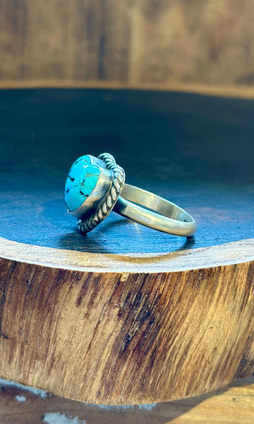AUGUSTINE LARGO Adjustable Turquoise Heart Ring • Size 7.5 Adj.