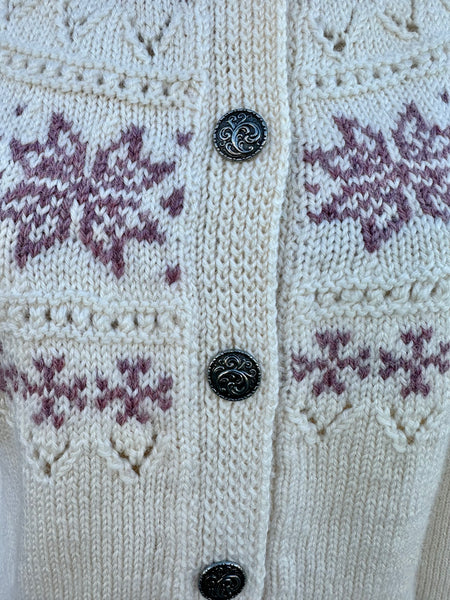 DALE OF NORWAY Wool 70s Cardigan Sweater • Small