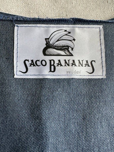 SACO BANANAS by Aria 90s Southwestern Weave Vest • Med/Lg