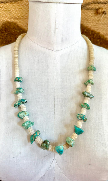 TURQUOISE ROCKS Vintage Necklace • 72g