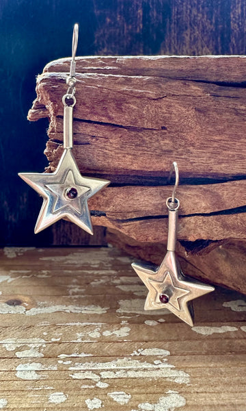 VINTAGE SHOOTING STAR Silver Dangle Earrings
