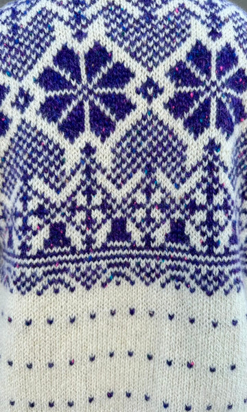 VINTAGE REI ALPS Snowflake Wool 70s/80s Knit Sweater • Youth Lg./Womens Sm.