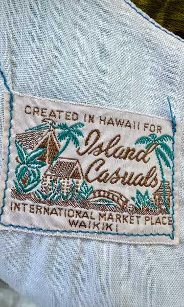 ISLAND CASUALS Vintage 60s Tiki Dress • Size Small