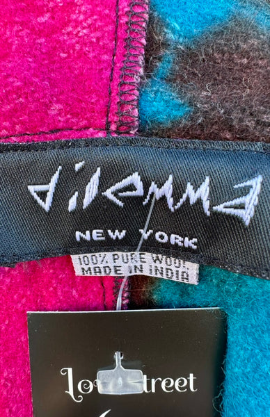 DILEMMA NEW YORK 90's Shibori Tie-Dye Wool Cardigan • Large