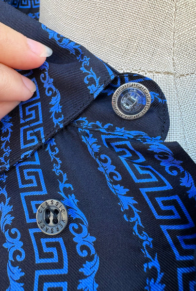 VERSACE CLASSIC V2 90s Mens Silk Shirt • 2XB