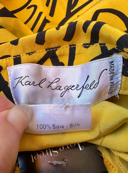 KARL LAGERFELD Vintage 80s Silk Dress & Top Set • Small