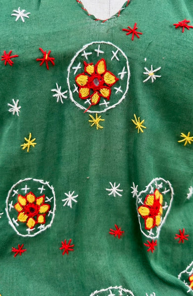 70s DEADSTOCK PAKISTANI Embroidered Blouse • Small