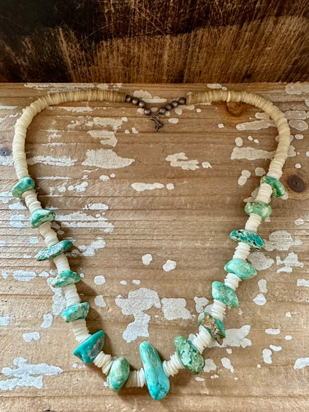 TURQUOISE ROCKS Vintage Necklace • 72g