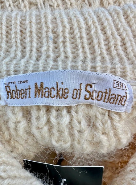 ROBERT MACKIE of SCOTLAND Fisherman Wool Sweater • Med. to Lg.