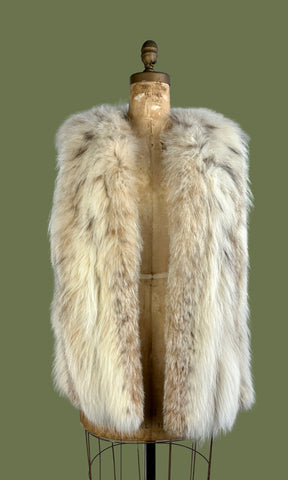FOX LADY 70s Herbert's Furs Fox and Suede Vest • Medium Large