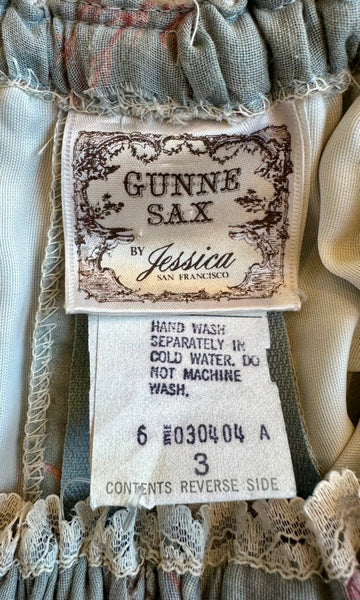 GUNNE SAX By Jessica Vintage 70s Dress • XXS