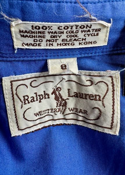 RALPH LAUREN Vintage 80s Shirtdress • Small