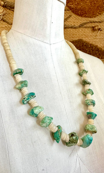 TURQUOISE ROCKS Vintage Necklace • 72g