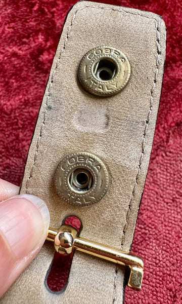 SULKA GENUINE CROCODILE Leather Vintage Belt • Large