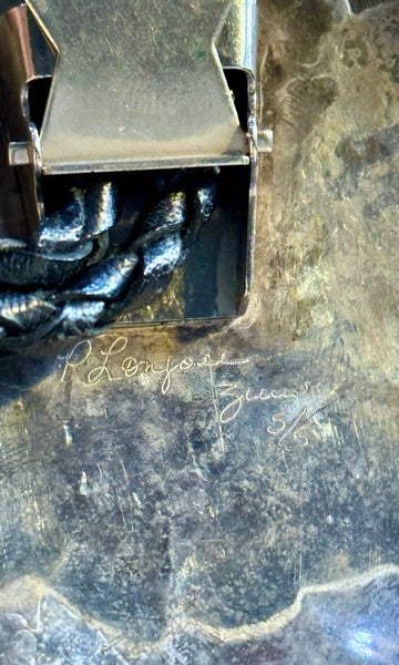 RUTH LONJOSE ZUNI Sun Face Multi-Stone Inlay Bolo Tie w/ Leather Cord JM22