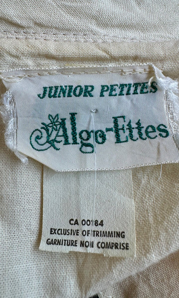 ALGO-ETTES Vintage 70s Safari Dress • Sm. to Med.