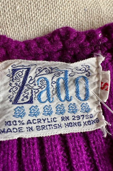 ZADO CROCHET Vintage 70s Knit Tank Top • Small
