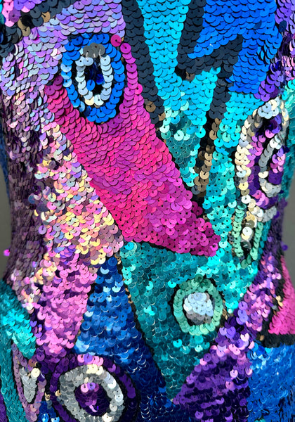 VINTAGE DAVAL DESIGNS Sequins 80s/90s Dress • Medium