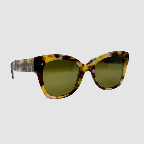 Bottega Veneta Tinted Sunglasses w/ Multi-Colored Tortoiseshell Frames