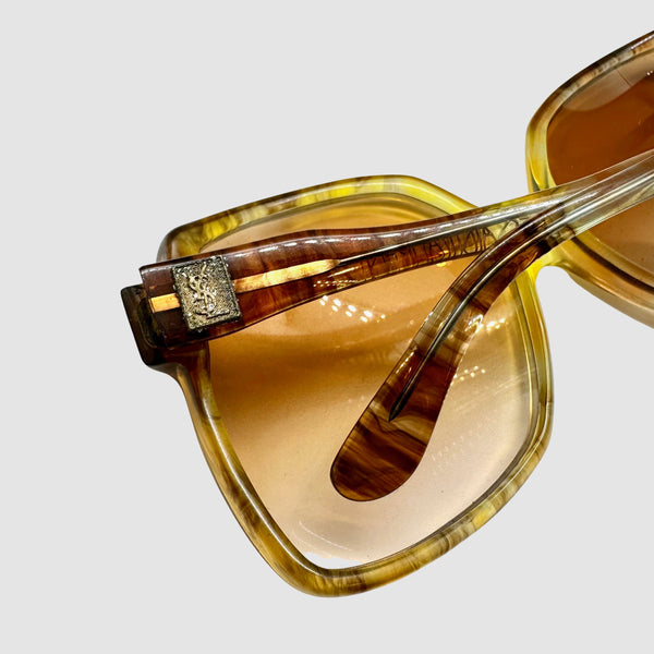 1970s Yves Saint Laurent Oversized Sunglasses, Gradient Resin Glasses Frames