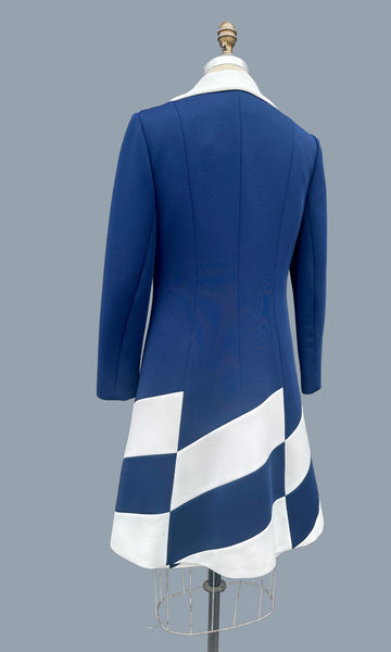 LILLI ANN KNIT 60s Mod Dress and Coat Set • Medium