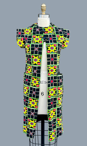 PIERRE CARDIN New York Vintage 70s Long Coverup • Small