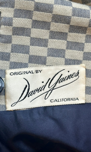 DAVID GAINES 1940s Gabardine Check Two Tone Suit  • Sm/Med