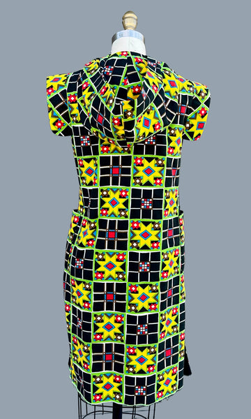 PIERRE CARDIN New York Vintage 70s Long Coverup • Small