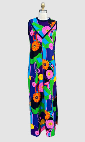 FLOWER POWER Vintage 70s Dress • Medium