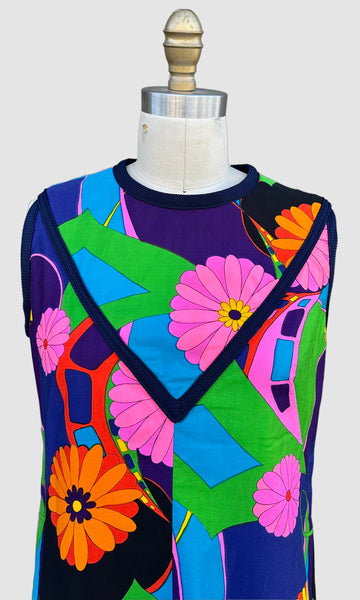 FLOWER POWER Vintage 70s Dress • Medium