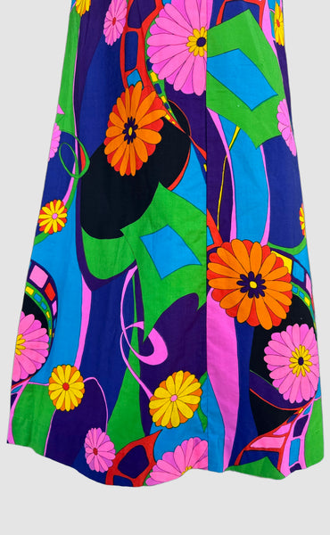 FLOWER POWER Vintage 70s Dress • Medium
