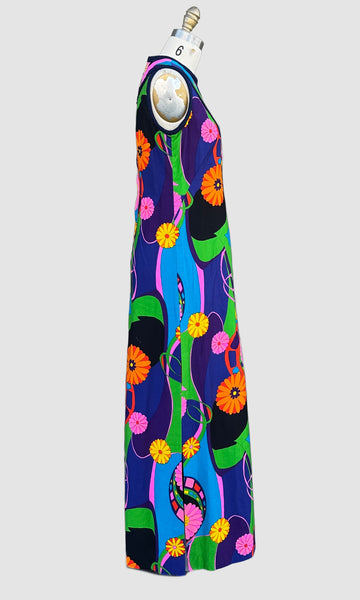 FLOWER POWER Vintage 70s Dress • Medium