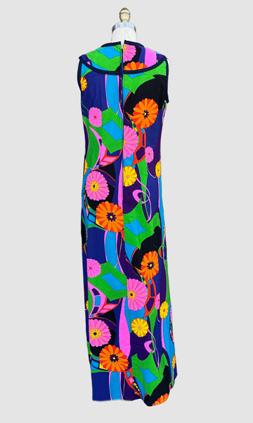 FLOWER POWER Vintage 70s Dress • Medium