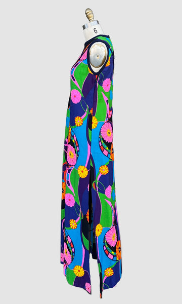 FLOWER POWER Vintage 70s Dress • Medium