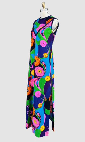 FLOWER POWER Vintage 70s Dress • Medium