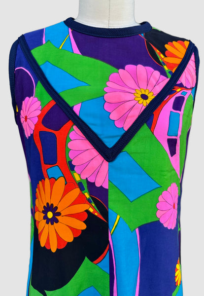 FLOWER POWER Vintage 70s Dress • Medium