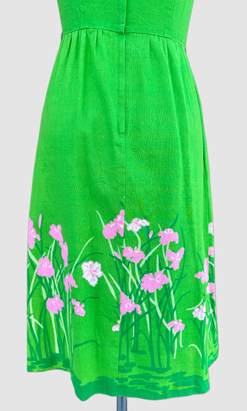 VINTAGE MALIA 70s Floral Dress • Small