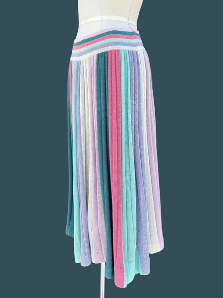 MISSONI I. MAGNIN 80s Vintage Maxi Knit Skirt • Sm./Med.