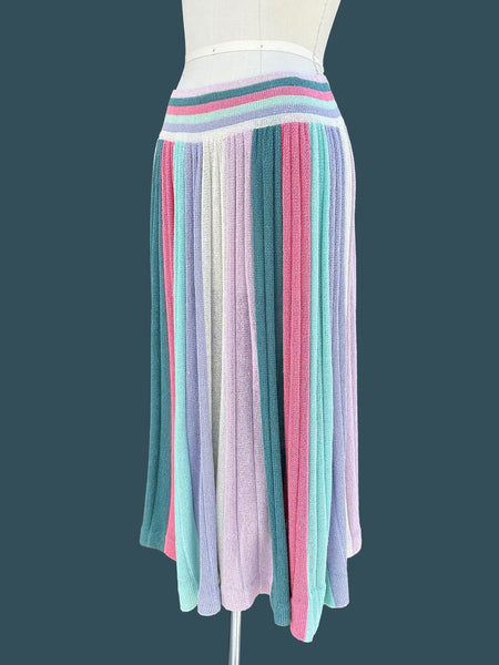 MISSONI I. MAGNIN 80s Vintage Maxi Knit Skirt • Sm./Med.