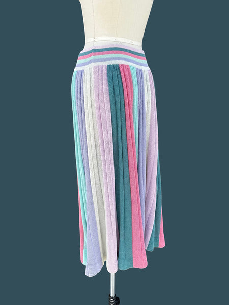 MISSONI I. MAGNIN 80s Vintage Maxi Knit Skirt • Sm./Med.