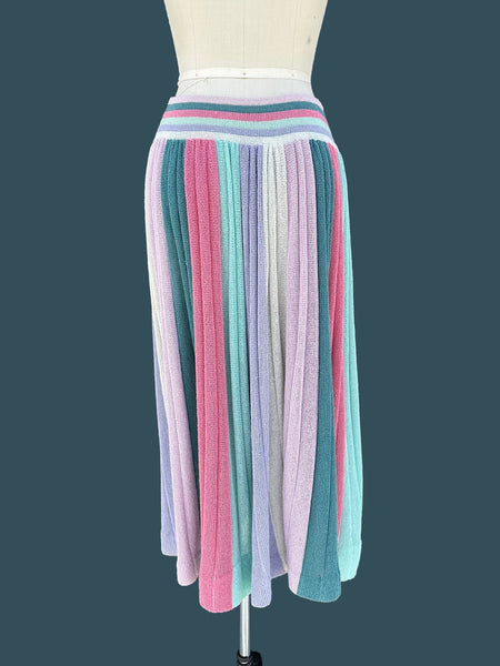 MISSONI I. MAGNIN 80s Vintage Maxi Knit Skirt • Sm./Med.
