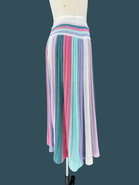 MISSONI I. MAGNIN 80s Vintage Maxi Knit Skirt • Sm./Med.
