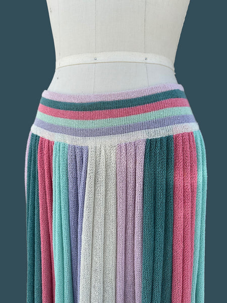 MISSONI I. MAGNIN 80s Vintage Maxi Knit Skirt • Sm./Med.