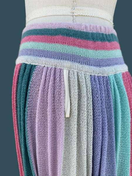 MISSONI I. MAGNIN 80s Vintage Maxi Knit Skirt • Sm./Med.