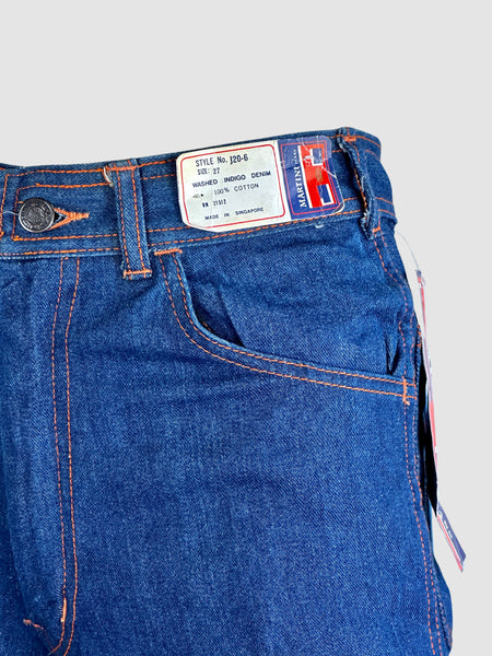 MARTINI 70s Dead Stock Blue Indigo Denim Jeans  • Small