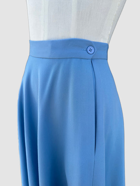 RALPH LAUREN 80s 90s A Line Midi Gabardine Skirt • Small